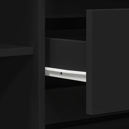 Sideboard with Drawer Black 120 x 41 x 75 cm Engineered Wood