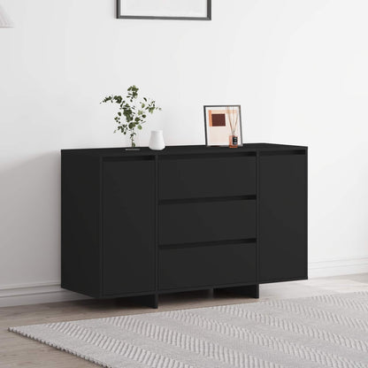 Sideboard with Drawer Black 120 x 41 x 75 cm Engineered Wood