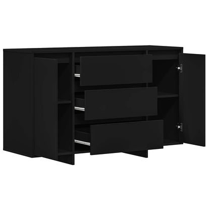 Sideboard with Drawer Black 120 x 41 x 75 cm Engineered Wood