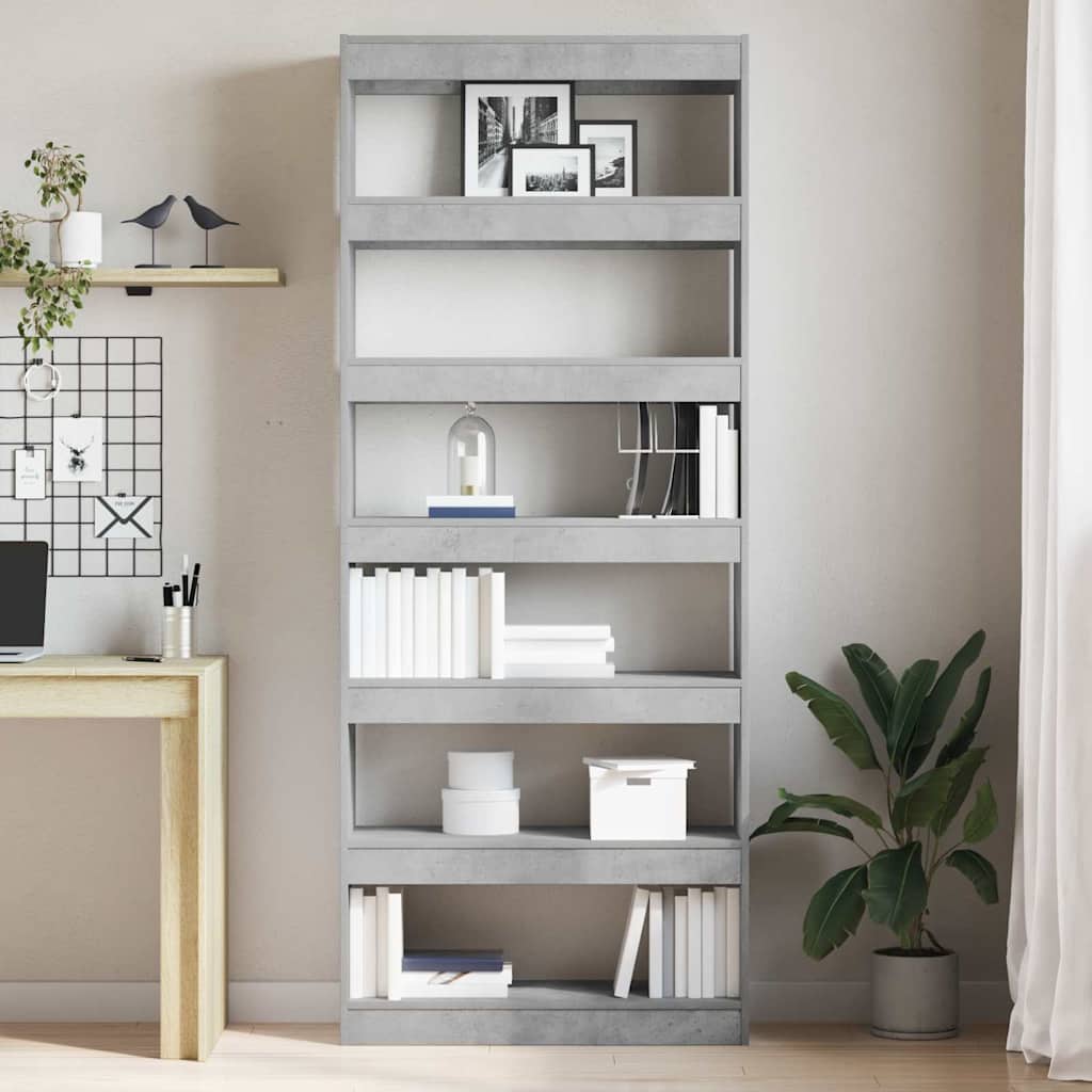 Book Cabinet 6-Tier 80 x 30 x 198 cm Engineered Wood