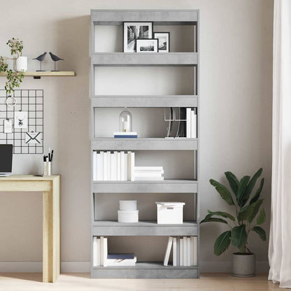 Book Cabinet 6-Tier 80 x 30 x 198 cm Engineered Wood