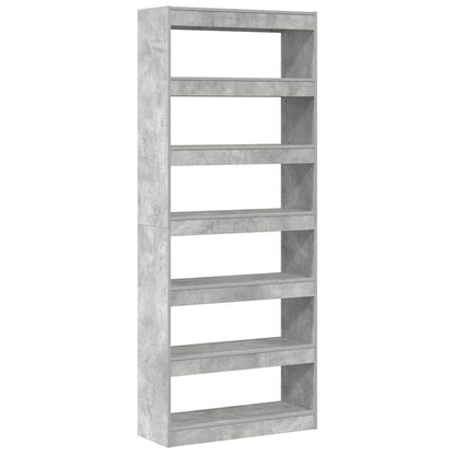 Book Cabinet 6-Tier 80 x 30 x 198 cm Engineered Wood