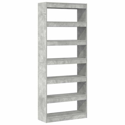 Book Cabinet 6-Tier 80 x 30 x 198 cm Engineered Wood