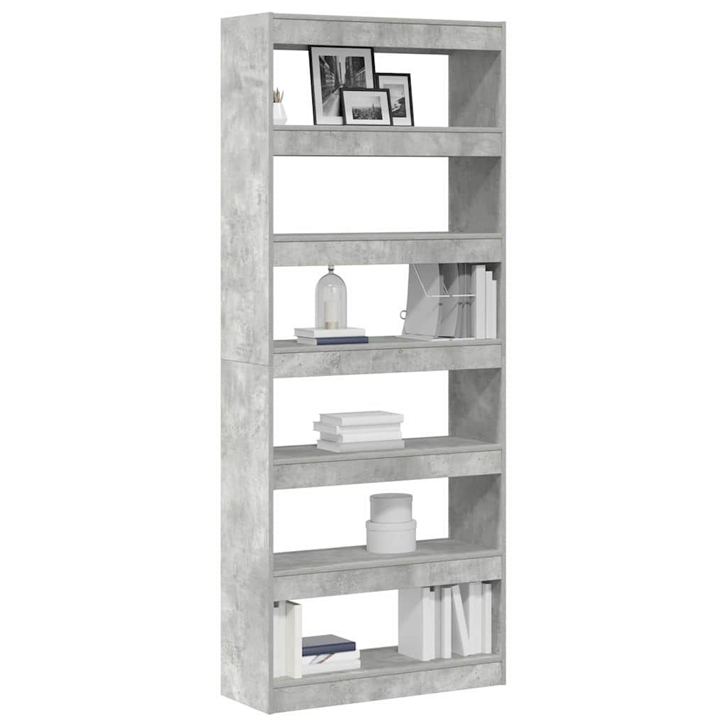 Book Cabinet 6-Tier 80 x 30 x 198 cm Engineered Wood