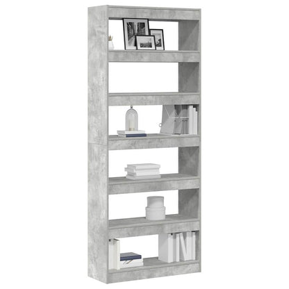 Book Cabinet 6-Tier 80 x 30 x 198 cm Engineered Wood
