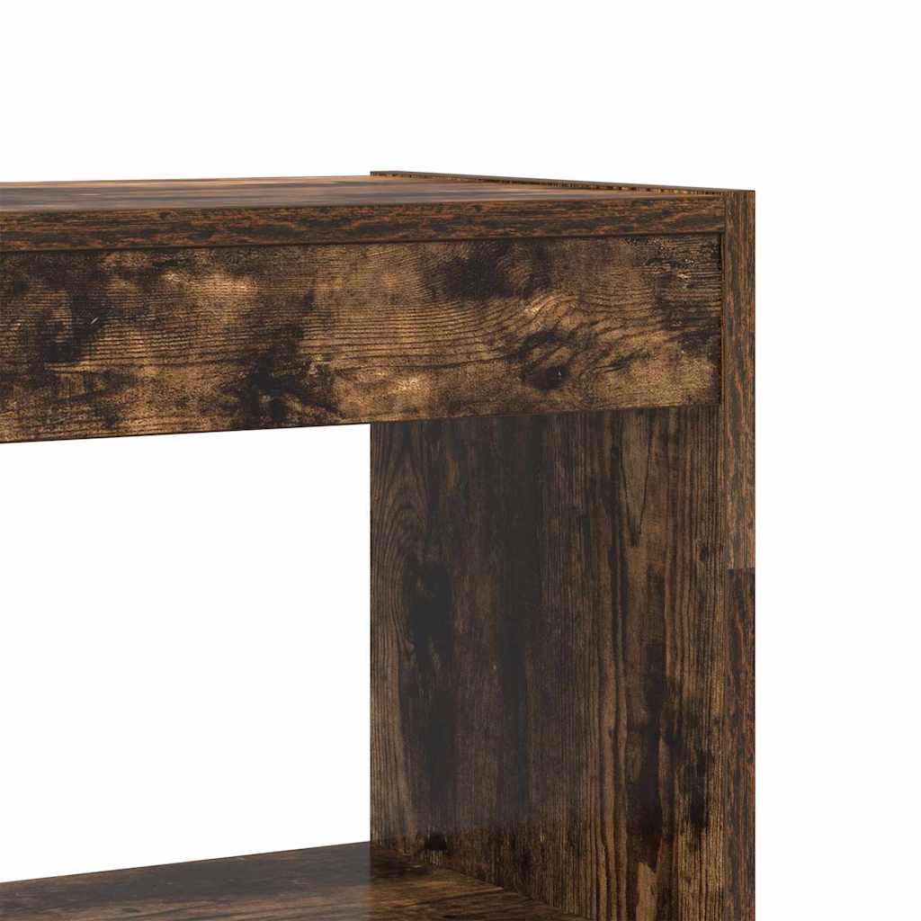 Book Cabinet 6-Tier 80 x 30 x 198 cm Engineered Wood Smoked Oak