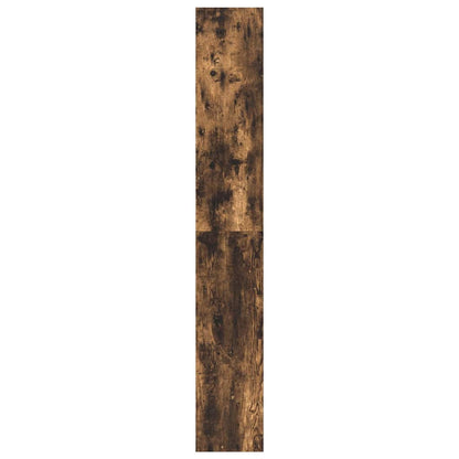 Book Cabinet 6-Tier 80 x 30 x 198 cm Engineered Wood Smoked Oak