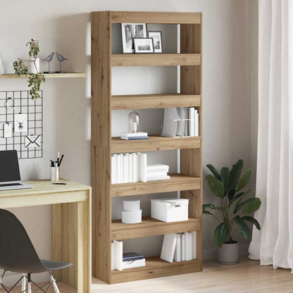 Book Cabinet 6-Tier 80 x 30 x 198 cm Engineered Wood