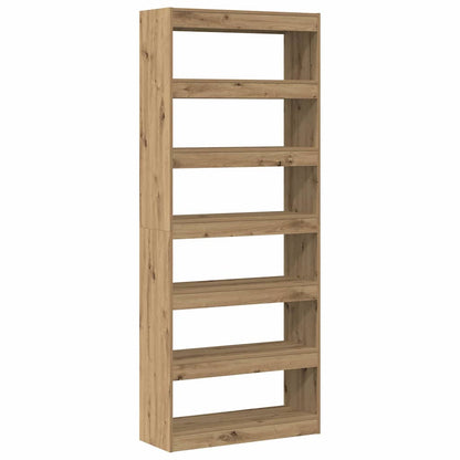 Book Cabinet 6-Tier 80 x 30 x 198 cm Engineered Wood