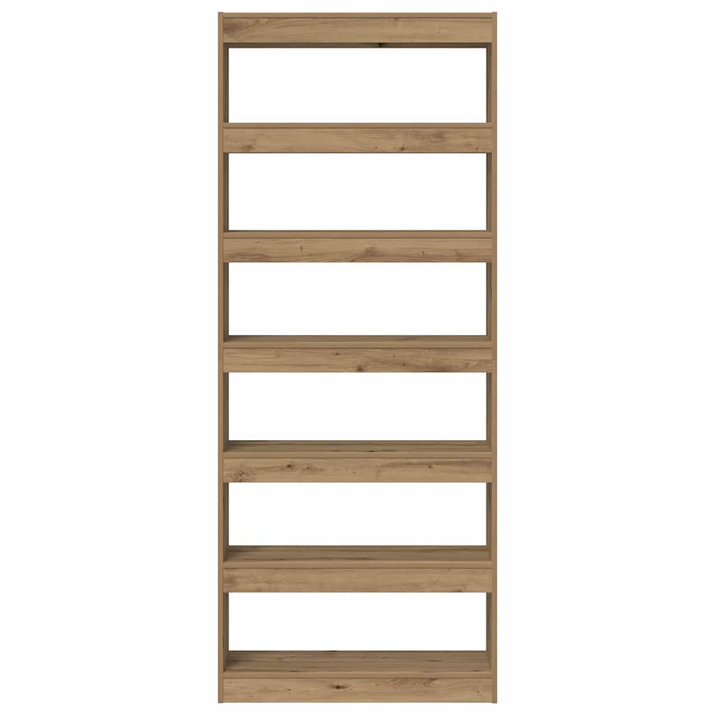 Book Cabinet 6-Tier 80 x 30 x 198 cm Engineered Wood