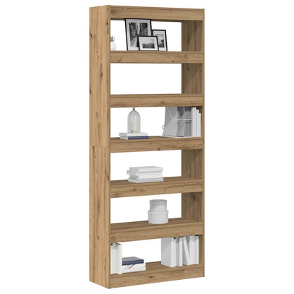 Book Cabinet 6-Tier 80 x 30 x 198 cm Engineered Wood