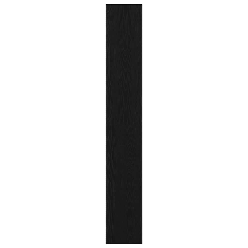 Book Cabinet 6-Tier 80 x 30 x 198 cm Engineered Wood Black Oak