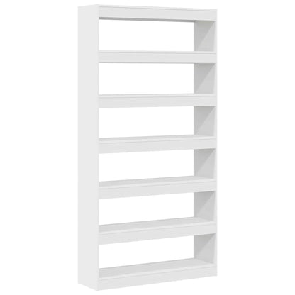 Book Cabinet 6-Tier 100 x 30 x 198 cm Engineered Wood White