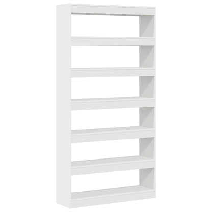 Book Cabinet 6-Tier 100 x 30 x 198 cm Engineered Wood White