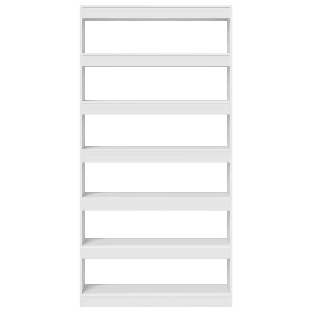 Book Cabinet 6-Tier 100 x 30 x 198 cm Engineered Wood White