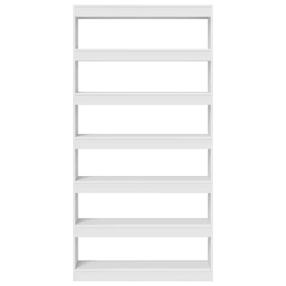 Book Cabinet 6-Tier 100 x 30 x 198 cm Engineered Wood White