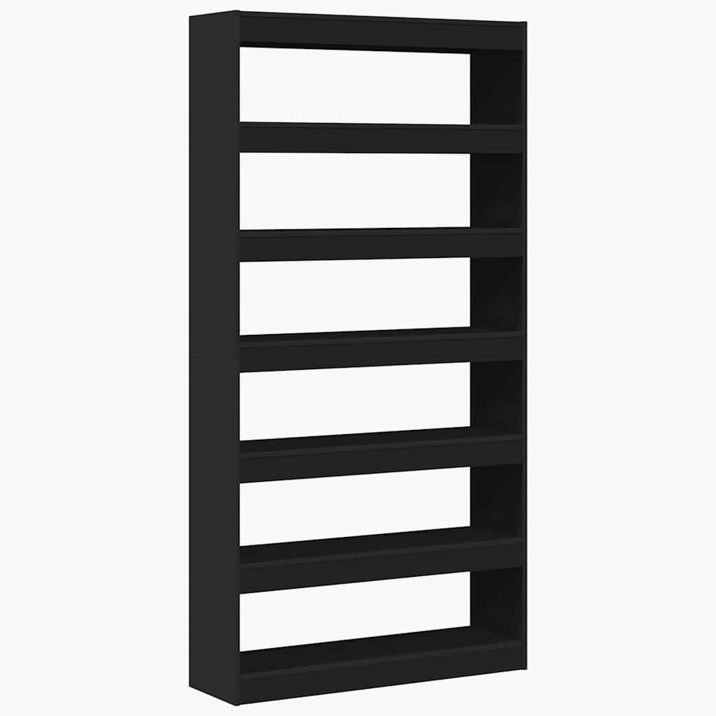 Book Cabinet Black 100 x 30 x 198 cm Engineered Wood
