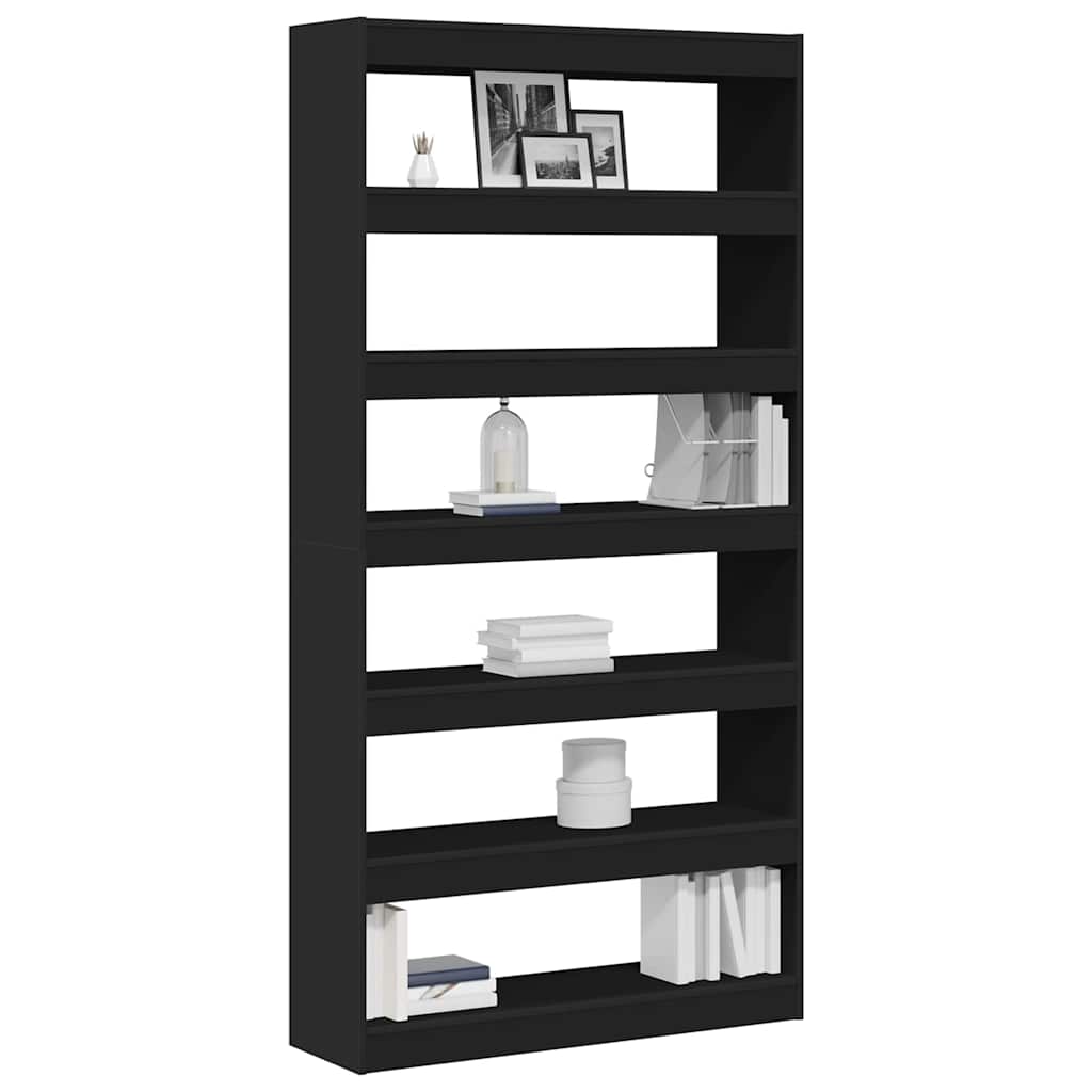 Book Cabinet Black 100 x 30 x 198 cm Engineered Wood