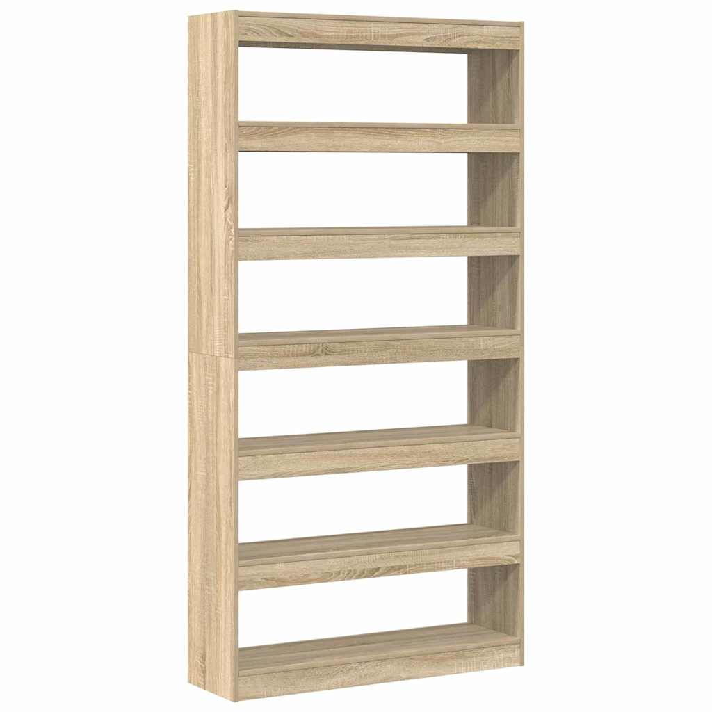Book Cabinet 6-Tier 100 x 30 x 198 cm Engineered Wood