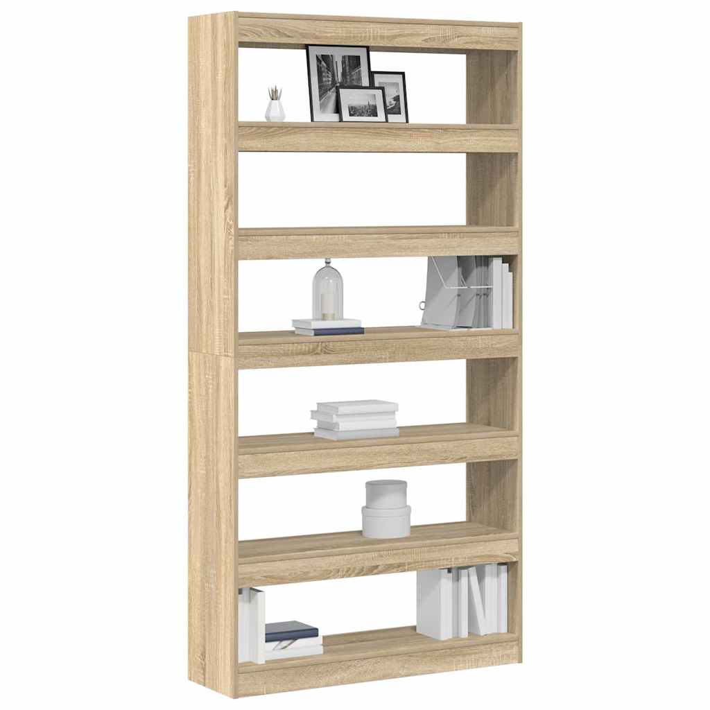 Book Cabinet 6-Tier 100 x 30 x 198 cm Engineered Wood