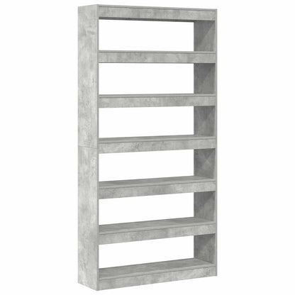 Book Cabinet Concrete Grey 100 x 30 x 198 cm Engineered Wood