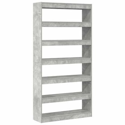 Book Cabinet Concrete Grey 100 x 30 x 198 cm Engineered Wood