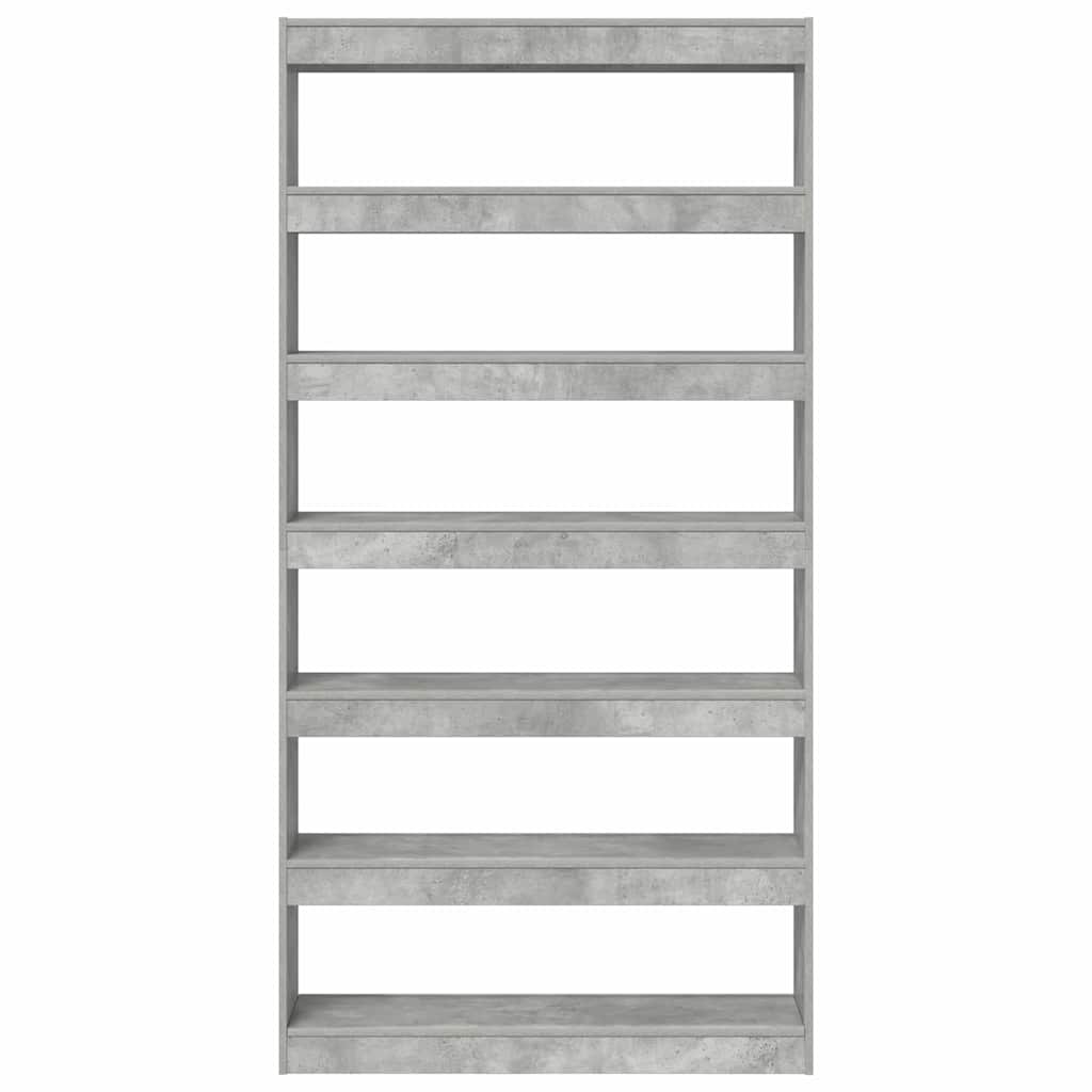 Book Cabinet Concrete Grey 100 x 30 x 198 cm Engineered Wood