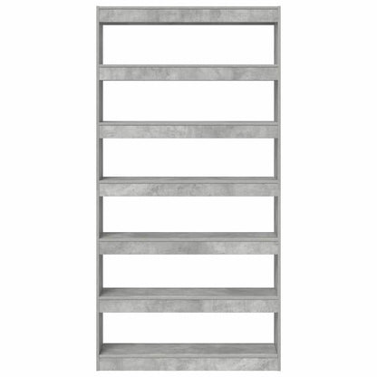 Book Cabinet Concrete Grey 100 x 30 x 198 cm Engineered Wood