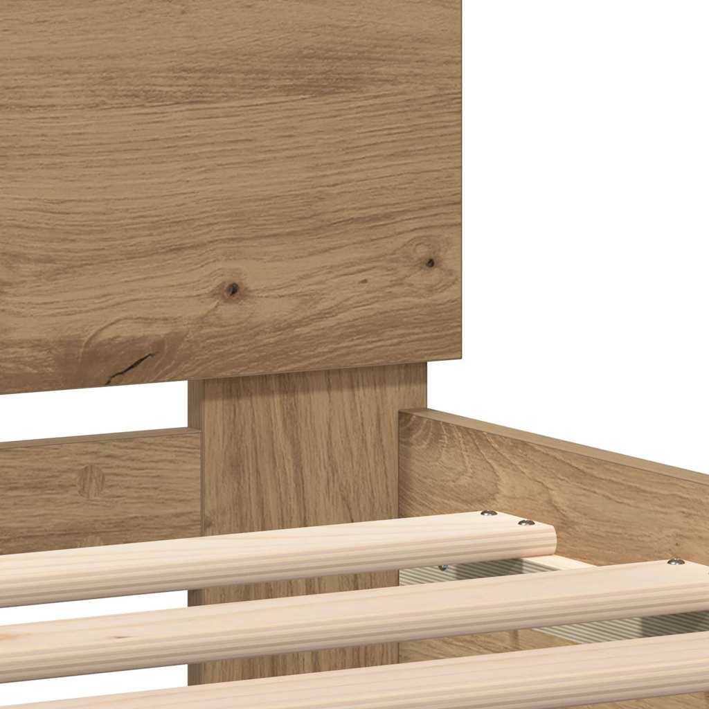 Bed Frame Artisan Oak 180 x 200 cm Engineered Wood