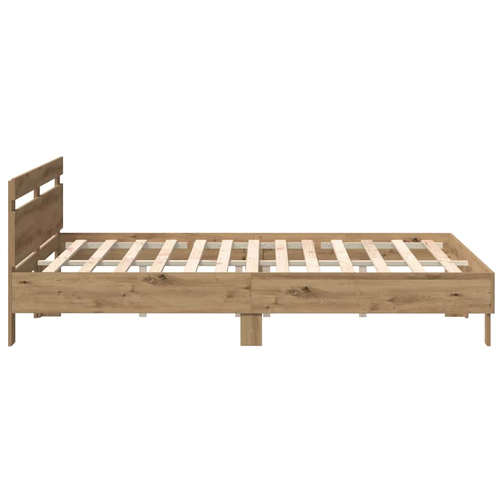 Bed Frame Artisan Oak 180 x 200 cm Engineered Wood
