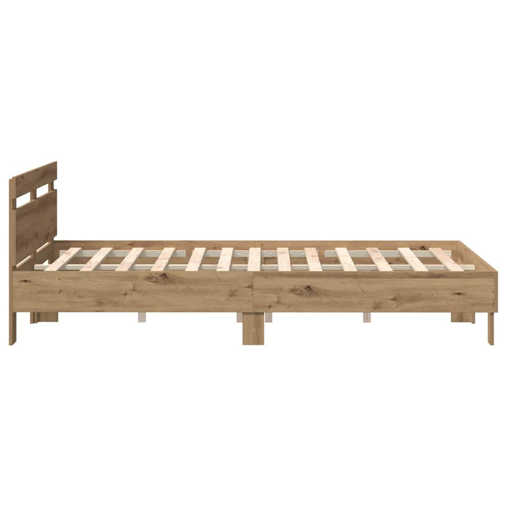Bed Frame Artisan Oak 150 x 200 cm Engineered Wood