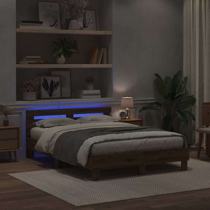 Bed Frame Artisan Oak 140 x 190 cm Engineered Wood