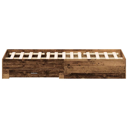 Bed Frame with Drawer Old Wood 180 x 200 cm Engineered Wood