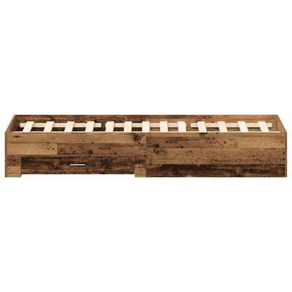 Bed Frame with Drawer Old Wood 160 x 200 cm Engineered Wood