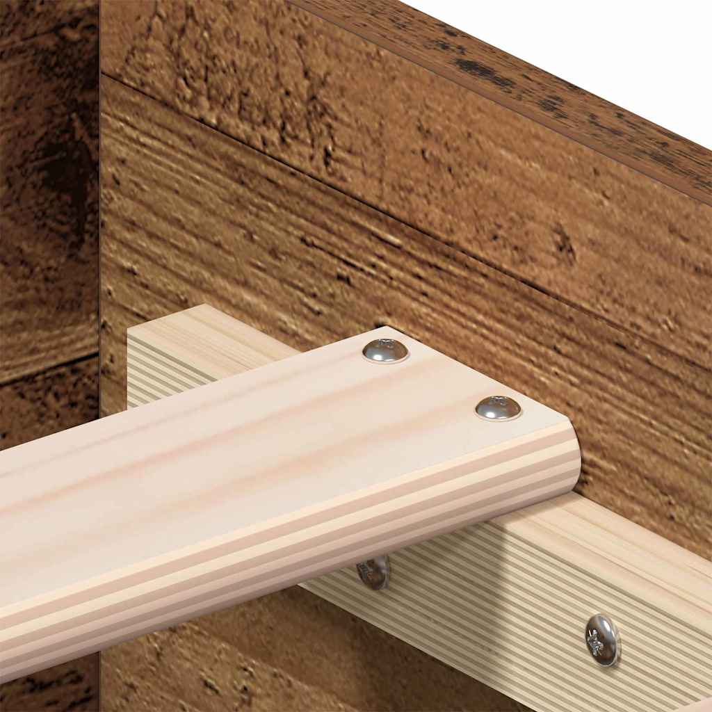 Bed Frame with Drawer Old Wood 140 x 200 cm Engineered Wood