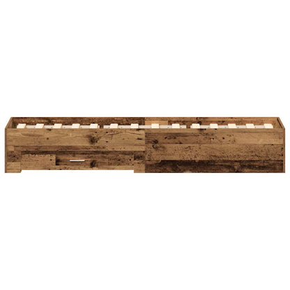 Bed Frame with Drawer Old Wood 100 x 200 cm Engineered Wood