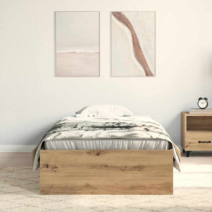 Bed Frame with Drawer Artisan Oak 100 x 200 cm Engineered Wood