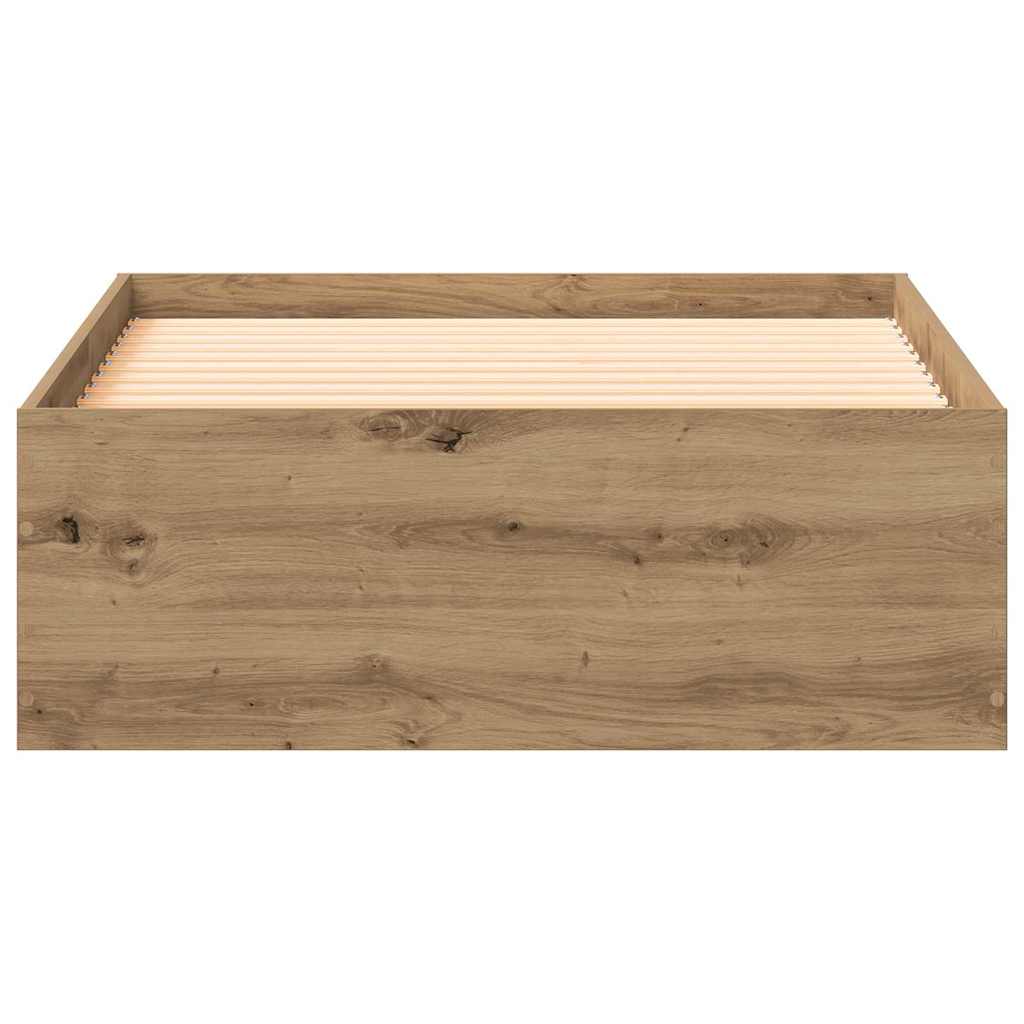 Bed Frame with Drawer Artisan Oak 100 x 200 cm Engineered Wood