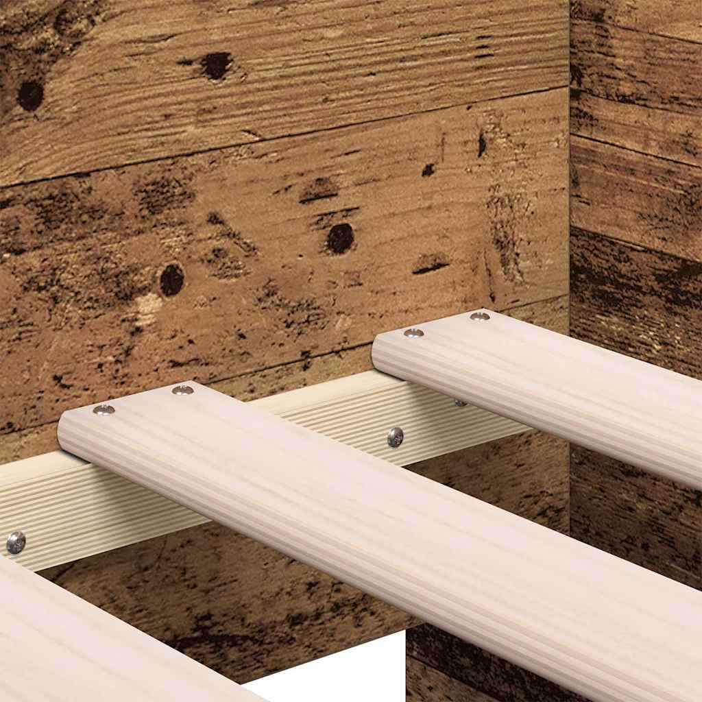 Daybed with Headboard Old Wood 100 x 200 cm Engineered Wood