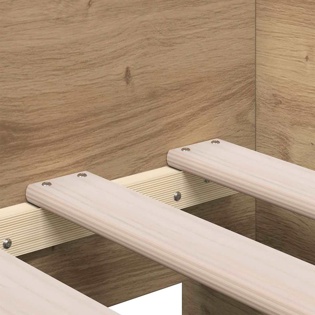 Daybed with Drawer Artisan Oak 100 x 200 cm Engineered Wood