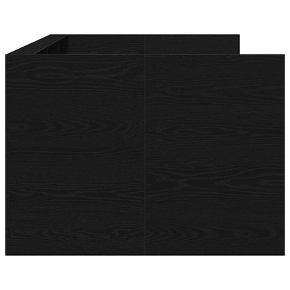 Daybed with Drawer Black Oak 100 x 200 cm Engineered Wood