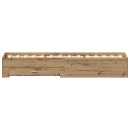 Bed Frame with Drawer Artisan Oak 90 x 200 cm Engineered Wood