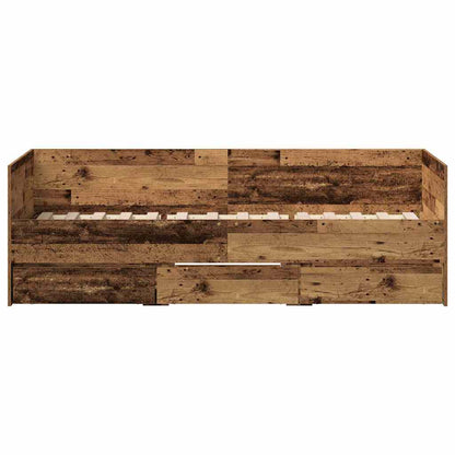 Daybed with Headboard Old Wood 90 x 200 cm Engineered Wood
