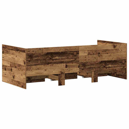 Daybed with Headboard Old Wood 90 x 190 cm Engineered Wood