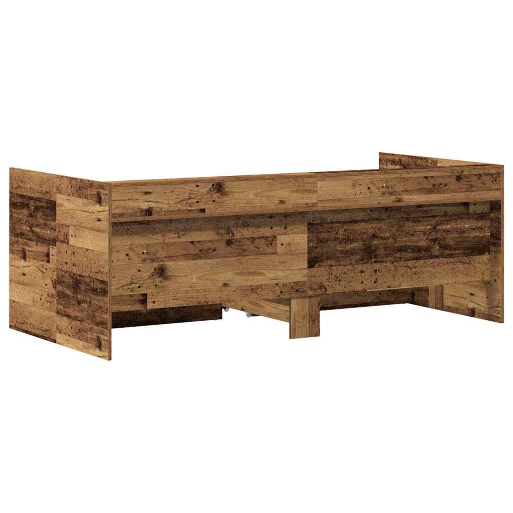 Daybed with Headboard Old Wood 75 x 190 cm Engineered Wood