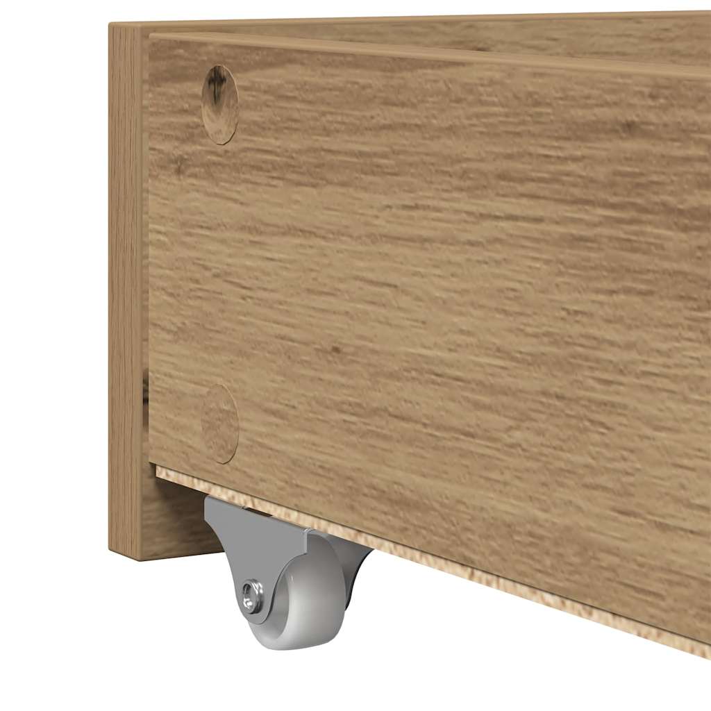 Daybed with Drawer Artisan Oak 75 x 190 cm Engineered Wood