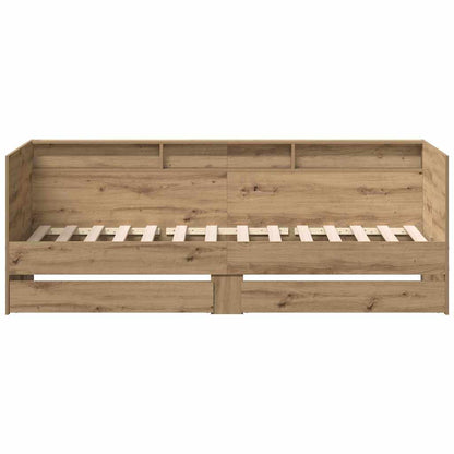 Daybed with Drawer Artisan Oak 75 x 190 cm Engineered Wood