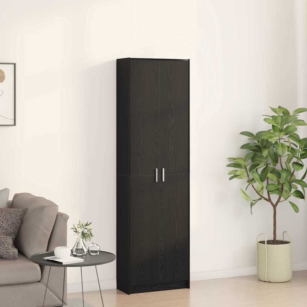 Wardrobe Black Oak 55 x 25 x 189 cm Engineered Wood