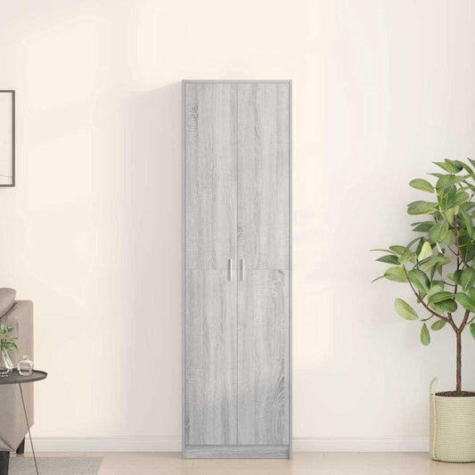 Wardrobe Grey Sonoma 55 x 25 x 189 cm Engineered Wood