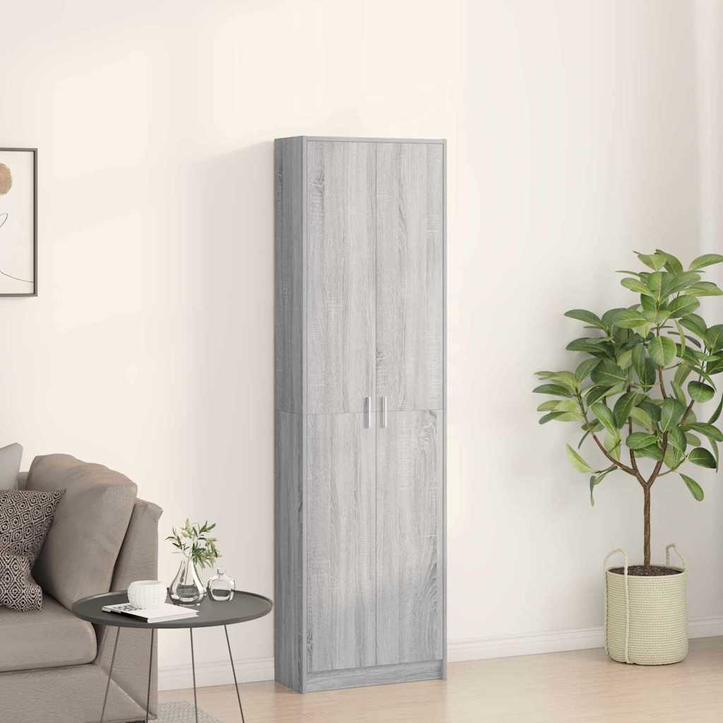 Wardrobe Grey Sonoma 55 x 25 x 189 cm Engineered Wood